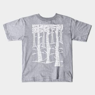 white forest in winter Kids T-Shirt